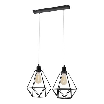 Lampadario KARO 2xE27/60W/230V nero