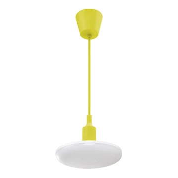 Lampadario LED a sospensione con filo ALBENE 1xE27/18W/230V giallo