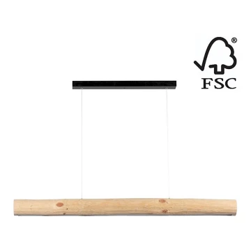 Lampadario LED a sospensione con filo dimmerabile LUCAS LED/33W/230V pino - certificato FSC