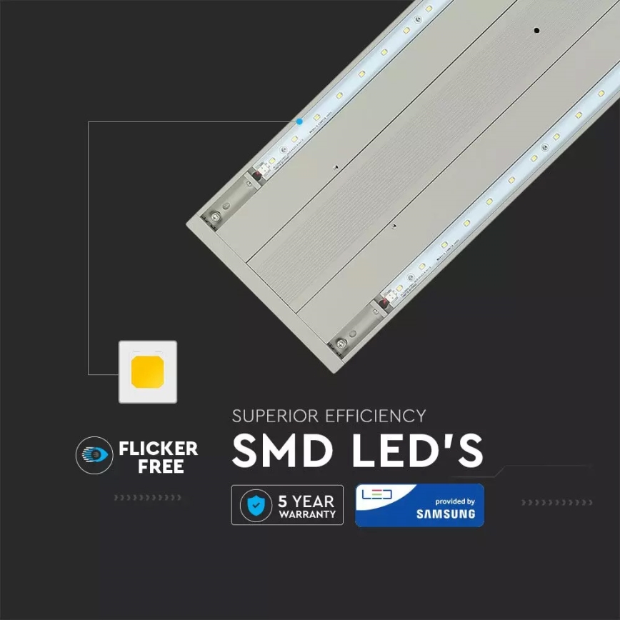 Lampadario LED a sospensione con filo dimmerabile SAMSUNG CHIP LED/60W/230V 4000K argento