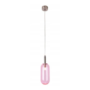 Lampadario LED a sospensione con filo FIUGGI LED/6W/230V rosa