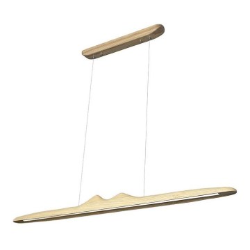 Lampadario LED a sospensione con filo LED/22W/230V 4000K 120 cm cenere/legno solido