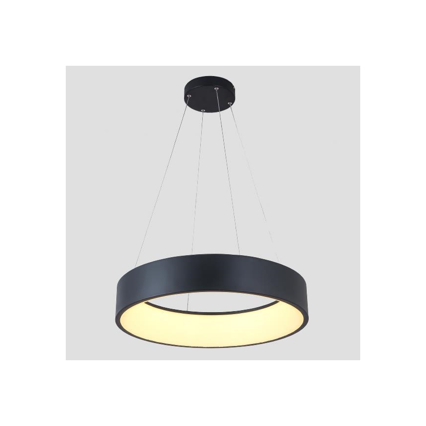 Lampadario LED a sospensione con filo LED/30W/230V 3000K diametro 45 cm nero