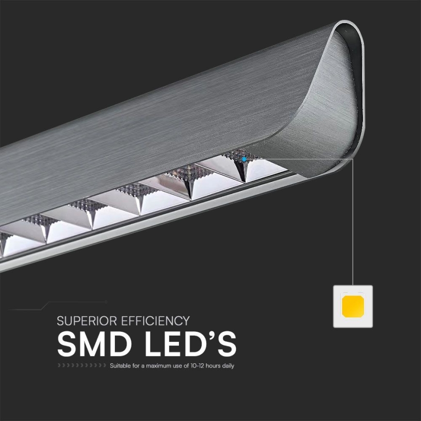 Lampadario LED a sospensione con filo LED/36W/230V 3000/4000/6400K antracite