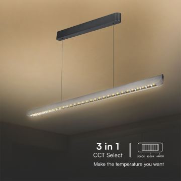 Lampadario LED a sospensione con filo LED/36W/230V 3000/4000/6400K antracite