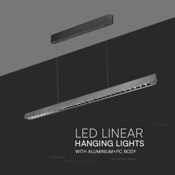 Lampadario LED a sospensione con filo LED/36W/230V 3000/4000/6400K antracite