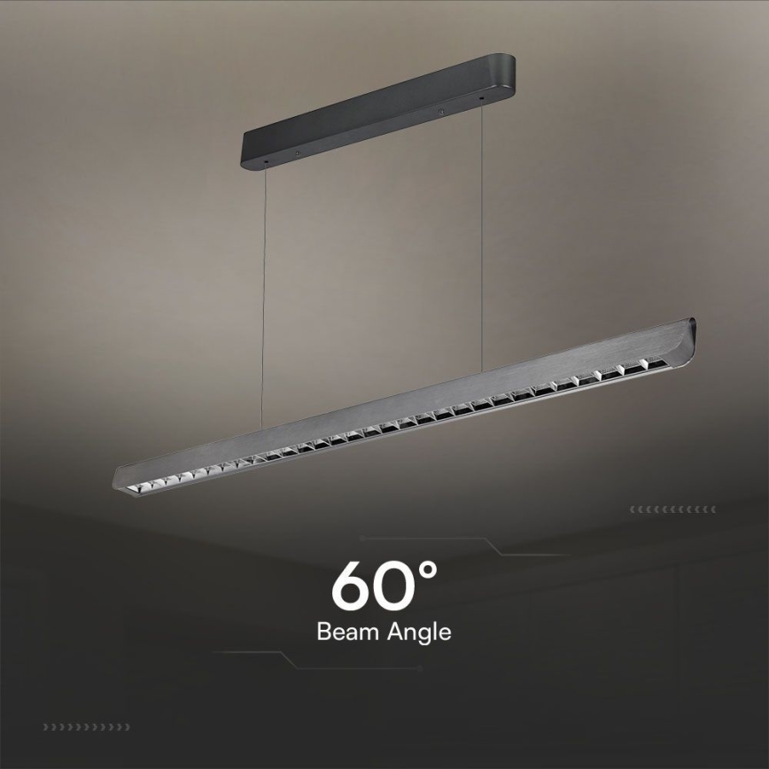 Lampadario LED a sospensione con filo LED/36W/230V 3000/4000/6400K antracite