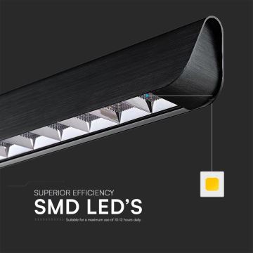 Lampadario LED a sospensione con filo LED/36W/230V 3000/4000/6400K nero