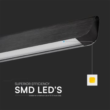 Lampadario LED a sospensione con filo LED/36W/230V 3000/4000/6400K nero