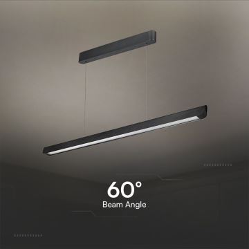 Lampadario LED a sospensione con filo LED/36W/230V 3000/4000/6400K nero