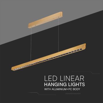 Lampadario LED a sospensione con filo LED/36W/230V 3000/4000/6400K oro