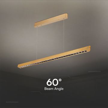 Lampadario LED a sospensione con filo LED/36W/230V 3000/4000/6400K oro