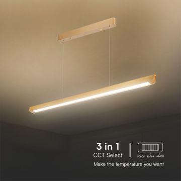 Lampadario LED a sospensione con filo LED/36W/230V 3000/4000/6400K oro