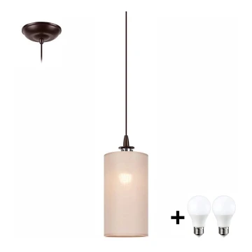 Lampadario LED a sospensione con filo NOEL MINI 1xE27/60W/230V beige