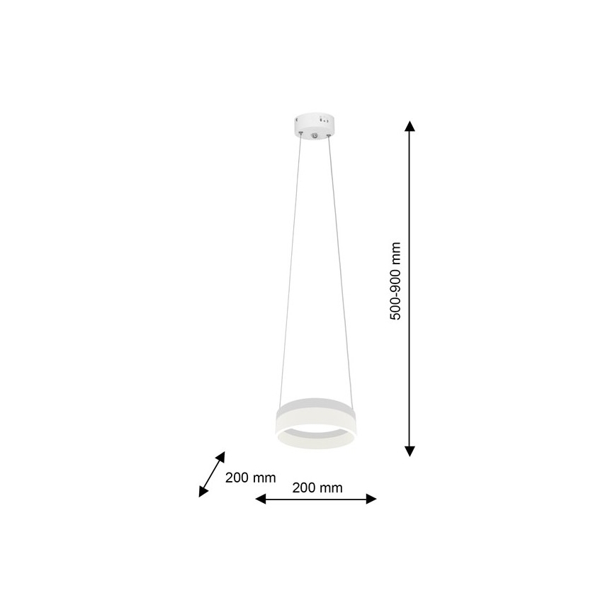 Lampadario LED a sospensione con filo RING LED/12W/230V