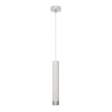 Lampadario LED a sospensione con filo TUBA 1xGU10/4,8W/230V bianco/cromo opaco