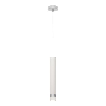 Lampadario LED a sospensione con filo TUBA 1xGU10/4,8W/230V bianco/cromo opaco