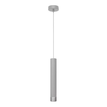 Lampadario LED a sospensione con filo TUBA 1xGU10/4,8W/230V grigio/cromo opaco