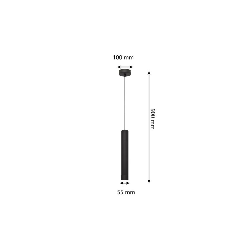 Lampadario LED a sospensione con filo TUBA 1xGU10/4,8W/230V nero