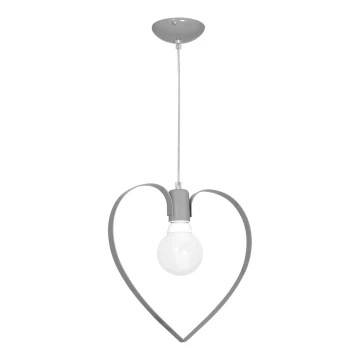 Lampadario per bambini AMORE 1xE27/60W/230V grigio