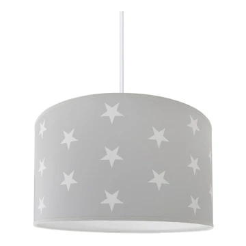 Lampadario per bambini STELLE grigio 1xE27/60W/230V