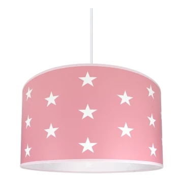 Lampadario per bambini STELLE rosa 1xE27/60W/230V