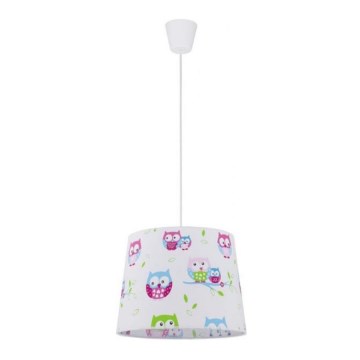 Lampadario per bambini su corda KIDS 1xE27/60W/230V gufi