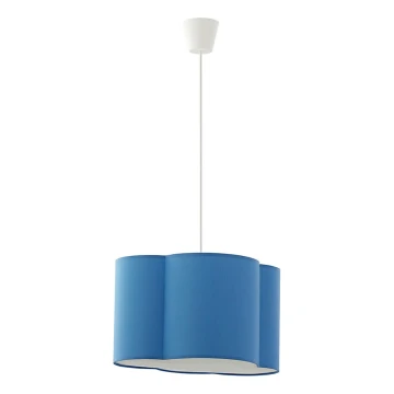 Lampadario per bambini su filo CLOUD 1xE27/25W/230V blu