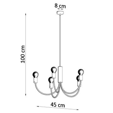 Lampadario PICCOLO 5xE27/60W/230V