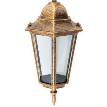 Lampadario su catena da esterno 1xE27/60W/230V dorato IP44