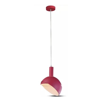 Lampadario su corda 1xE14/60W/230V rosa