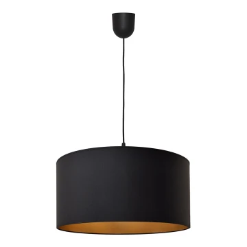 Lampadario su corda ALBA 1xE27/60W/230V d. 40 cm nero/oro