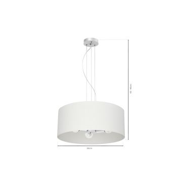 Lampadario su corda ALBION 3xE27/60W/230V