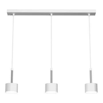 Lampadario su corda ARENA 3xGX53/11W/230V bianco/cromo