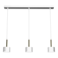 Lampadario su corda ARENA 3xGX53/11W/230V bianco/oro