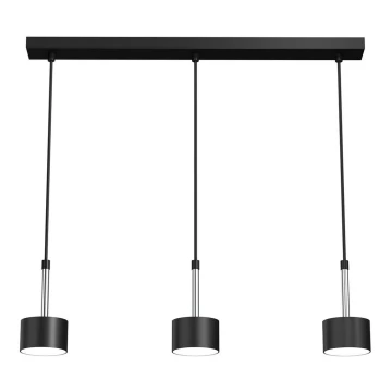 Lampadario su corda ARENA 3xGX53/11W/230V nero/cromo