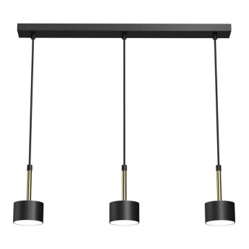 Lampadario su corda ARENA 3xGX53/11W/230V nero/oro