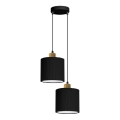 Lampadario su corda  BIZO 2xE27/60W/230V nero/oro