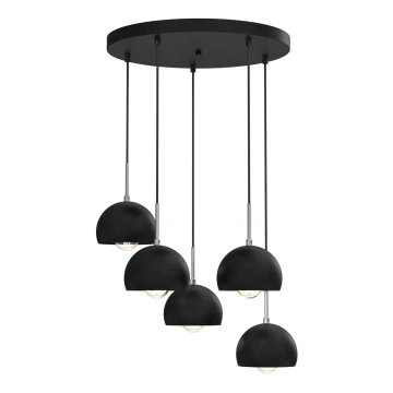 Lampadario su corda  COOL 5xE27/60W/230V nero