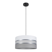 Lampadario su corda CORAL 1xE27/60W/230V d. 40 cm  bianco/grigio