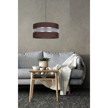 Lampadario su corda  CORAL 1xE27/60W/230V d. 40 cm marrone