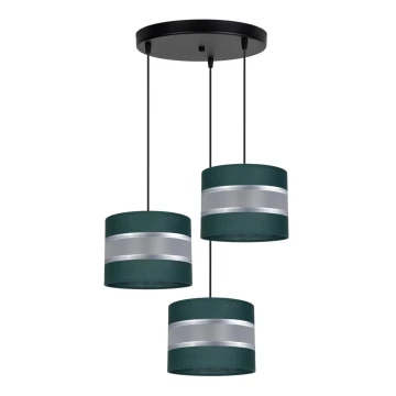 Lampadario su corda    CORAL 3xE27/60W/230V verde