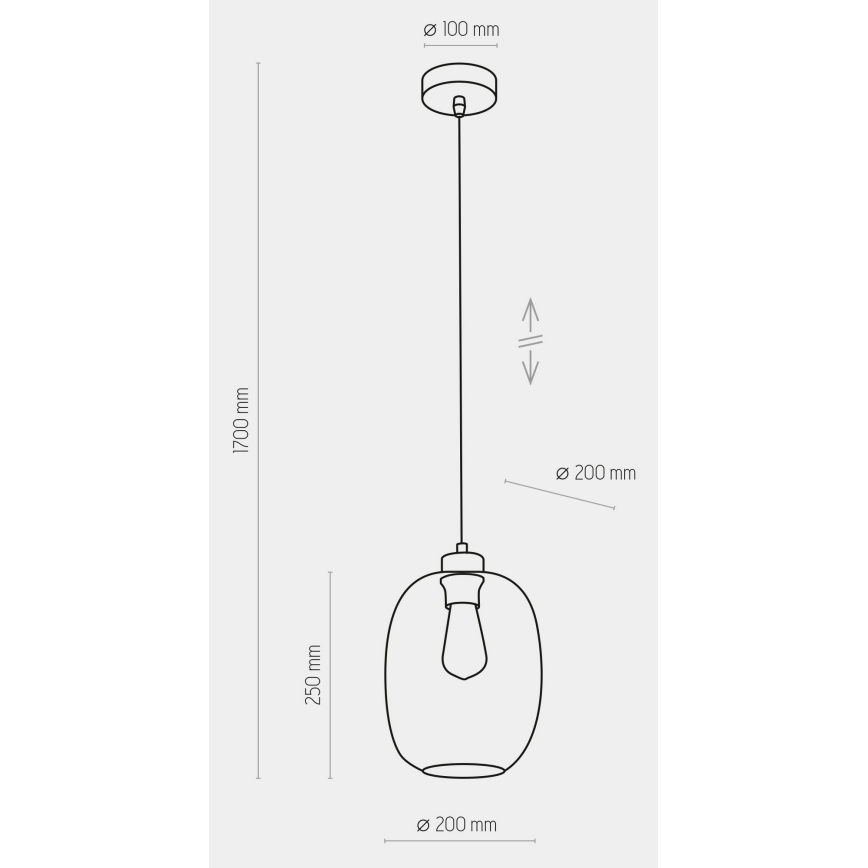 Lampadario su corda  ELIO 1xE27/15W/230V blu