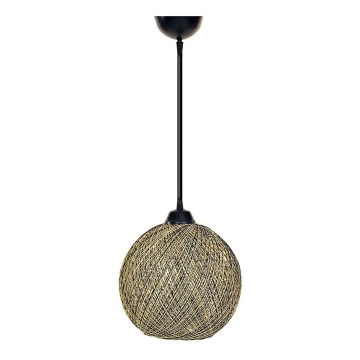 Lampadario su corda  JUTE 1xE27/60W/230V giallo