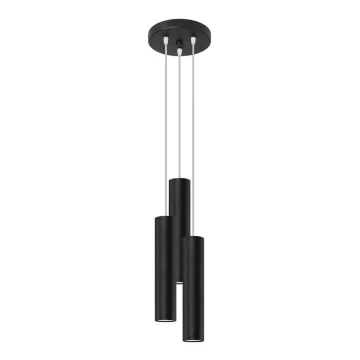 Lampadario su corda  LAGOS 3xGU10/40W/230V nero