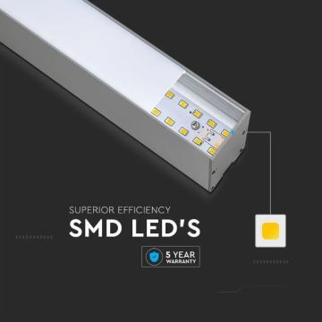 Lampadario su corda LED SAMSUNG CHIP LED/40W/230V 4000K argento