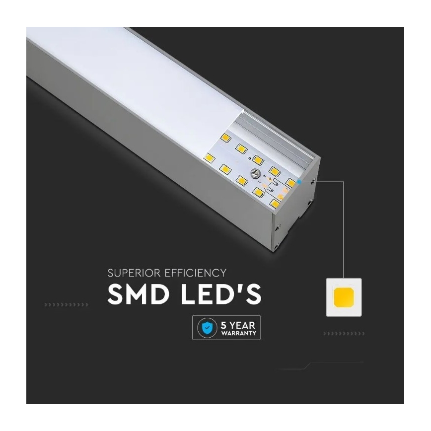 Lampadario su corda LED SAMSUNG CHIP LED/40W/230V 4000K argento