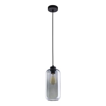 Lampadario su corda  MARCO 1xE27/60W/230V nero