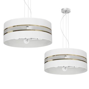 Lampadario su corda ULTIMO 3xE27/60W/230V bianco