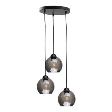 Lampadario su corda UNO 3xE27/60W/230V nero